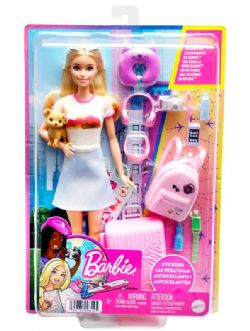 BARBIE - POUPÉE BARBIE AVEC SON CHIOT VOYAGE